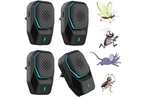 COODAY Antizanzare Ultrasuoni,Repellente per Zanzare,Topi,Formiche,Mosche, Ragni,Scarafaggi-100% Professionale ed Efficace, Repellente ad Ultrasuoni Elettromagnetico Efficace(Pacchetto di 4