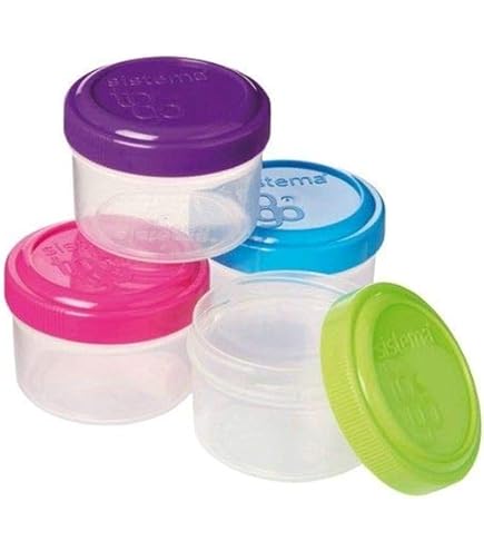 Set 8 Contenitori Per Alimenti Sistema To Go - Colorati, Portatili, Adatti A Salse E Snack
