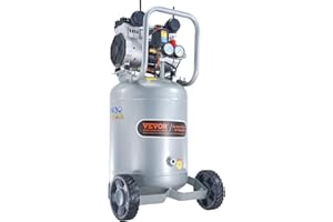 VEVOR Luftkompressor 49L Flüsterkompressor 2HP Luftpumpe ölfrei 8bar Kompressor Einphasig Geräuschpegel ≤63dB Ideal zum Aufpumpen von Reifen Autoreparaturen Malerarbeiten Holzarbeiten