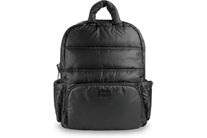 7 A.M. 7AM Voyage Mochila para pañales – BK718 grande, impermeable, multifuncional, organizador de viaje para recién nacidos, funda para portátil, asas de fácil agarre, correas de hombro acolchadas