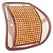 Produktbild Kanqingqing Auto Lordosenstütze Holzperlen für Rückenlehne atmungsaktives Mesh Lendenkissen (Color : Brass, Size : Free Size)