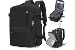 bergsalz Zaino Sottovuoto Ryanair 40x20x25 Viaggio Con Pompa Zaino Da Viaggio 40x20x25 Da Donna Uomo Aereo Bagaglio a Mano Con Sottovuoto Incorporato Nero