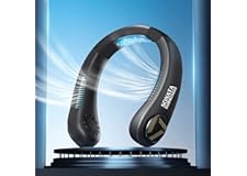 SONATA GOLD sf4 Portable Rechargeable Neck Fan 20Hrs Play 9000mah USB Charging Battery Bladeless Neck Fan Smart Mini Hand Fre