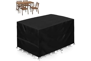 Överdrag för trädgårdsmöbler, vattentätt, 150 x 90 x 80 cm, utomhus, vintersäkert täckskydd, 420D oxford anti-UV bord, presenning, skyddsfodral för trädgårdsbord, utemöbler, stolar, soffor
