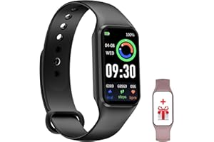 FeipuQu Smartwatch, 1.47 Zoll Fitness Tracker Uhr Damen Herren Smartwatch mit Blutsauerstoff Herzfrequenz Schrittzähler Schlafmonitor, 24 Sportmodi Wasserdicht Smart Watch Fitnessuhr für iOS Android