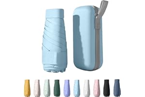 Wydexint Paraguas Plegable, Paraguas Proteccion Uv, Paraguas Portatil, Mini Paraguas, Viene Con Una Caja De Cápsulas, Impermeable y Resistente Al Viento