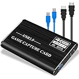 Feitoo Audio Video Capture Card, HDMI USB3.0 4K 1080P 60fps Reliable Portable Video Converter for Game Streaming Live Broadca