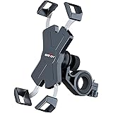 Grefay Fahrrad Handyhalterung, Edelstahl Motorrad Fahrrad Lenker Handy Halterung Mit 360 Drehen für 4,5-7,0 Zoll Smartphone