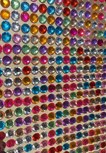 Glitzersteine Set aus 3000 Stück selbstklebenden Strasssteine / Acrylsteine selbstklebend rund bunt + Multiglanz Effekt + mittelgroß in verschiedenen Formen basteln Gltzersteine Schmucksteine Strass Steine Acryl Steinchen zum Verzieren von CRYSTAL KING - 3