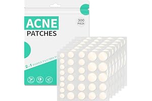 HOME HOLIC 300 Parches Acne Hidrogel Pimple Patch Día y Noche 2 En 1 Parches Granos De Impermeables Transpirables y Invisibles (300PCS)