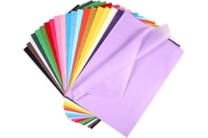 ihaspoko 60 Fogli di Carta Velina Colore, 50×35cm Carta da Regalo per Artigianato e la Decorazione di Confezioni Regalo