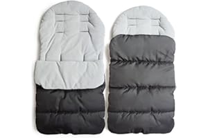 DOEPEBAE WIKEA Sacco a pelo per passeggino 3 in 1 universale annesso Tappetino Coprigambe Coprigambe Passeggino Sacco da stuoia Impermeabile Antivento Resistente al freddo Staccabile (GRIGIO)