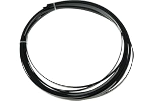 KAISH Ceinture de guitare en ABS noir, 5 pcs, 1650 mm x 5 mm x 1,5 mm, pour guitare classique, lot de 5