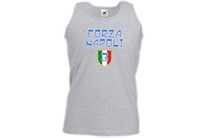 Settantallora - Canotta Uomo Forza Napoli - Campioni d'Italia 2023 - Maglia celebrativa Terzo Titolo per i Veri Tifosi biancoazzurri