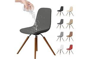 ‎DIOXIDE Dioxide Stretch Stuhlhussen 4er Set, Wasserdicht Stuhlbezüge Moderne Stretch Stuhlhussen,Universelle Jacquard Stuhlbezüge Waschbar& Abnehmbar für Esszimmer, Hotel, Partys (Dunkelgrau/Dark Grey 4PCS)