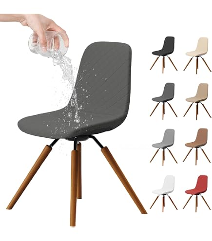 ZRCYXDW 2 Pezzi Fodere Impermeabili Per Sedie Con Braccioli – Coprisedia Elasticizzati Antiscivolo Per Sala Da Pranzo, Soggiorno O Ufficio (Colore Cachi, Lavabili)
