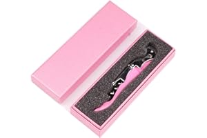 MECC Cavatappi da Cameriere,68g 3 in 1 Cavatappi Professionali Sommelier,Corkscrew Wine Opener Apribottiglie Vino,Acciaio Inox,Scatola Regalo (Rosa)