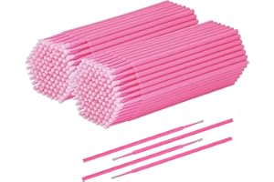 ‎TAKUZA TAKUZA 200 Stück Einweg Microbürsten Wimpernbürste für Wimpernverlängerung , Wimpernlifting Zubehör, Lashes Graft , Makeup Applikator, Oral und Sauberkeit (ROSA)