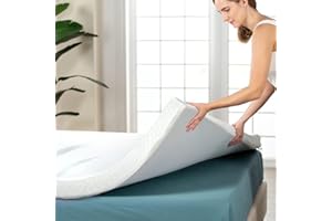 REAL CONFORT Topper Cubrecolchon de Viscogel Viscoelástico | Fabricacion Española | Topper para Colchón Nucleo de Viscogel | 135 x 180cm | Grosor 5CM | Refresca y Alivia Tensiones Musculares