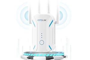 COTDLNK 2024 Ripetitore WiFi Potente per Casa Amplificatore WiFi 1200Mbps 5GHz e 2.4GHz Dual Band Extender WiFi Potente con WPS, Configurazione Facile, Spina UE
