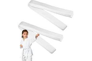 EUIOOVM 2 sztuki judo karate pasek do sztuki walki karate judo bawełna Taekwondo Belts profesjonalny pasek do karate aikido biały pas dla dzieci dorosłych pas do sportów walki 260 cm
