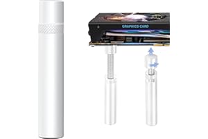 MHDUYEG Support Carte Graphique Verticale Support De Carte Graphique Réglable en Hauteur Support De Carte Graphique en Alliage D'aluminium Léger Et Durable Blanc 74mm-120mm