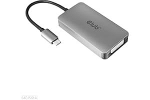 Club 3D 3D Gen1 Type-C na Dual Link DVI-D HDCP Off Version Aktywny adapter S/B do wyświetlaczy Apple Cinema Displays, CAC-1510-A