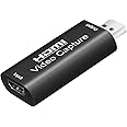 USB 2.0 to HDMI Adapter, 1080P (Max Input 4K) USB to HDMI Video Adapter Game Capture Replacement Part Stream Record Monitor Video Capture Card for Live Streaming Broadcasts