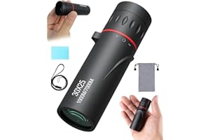 RUMICET Telescopio monocular impermeable 30 x 25 con zoom, visión nocturna, óptica HD para actividades al aire libre, telescopio óptico compacto para observación de aves, viajes, caza, eventos deportivos,