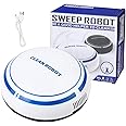 SYOSI Robot Vacuum Cleaner, Smart Automatic Floor Robot, Slim Light Design Household USB Rechargeable, for Clean Carpet, Hardwood Floor, and Pet Hair, Mini Automatic Induction Vacuum