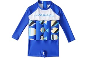 Allence Enfants Bébé Combinaison Flottante Maillot de Bain Une Pièce avec Flotteurs Ajustables Été Costume pour Natation Débutant Garçons Filles