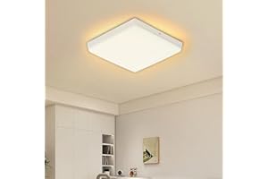 FTL 36W LED Ceiling Light,Square Bathroom Ceiling Light 3000K Warm White,3200LM Bright Kitchen Lighting Ceiling for Bathroom Bedroom Hallway IP44 Waterproof 23 x 23CM