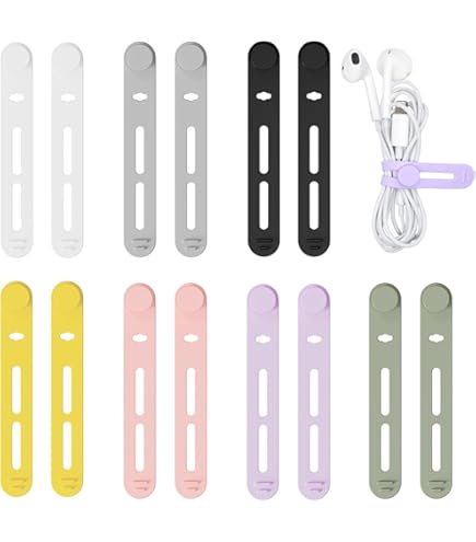 8 Fascette Stringicavo Colorate - Riutilizzabili Con Chiusura A Strappo 18x2cm - Foto 6