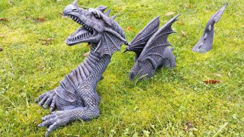 Großer 3 teiliger Drache Dragon Figur