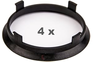 PNEUGO! Lot de 4 anneaux de centrage - 71,6 mm sur 67,1 mm - Noir