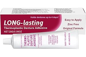 ACUNNY Gel adhésif pour prothèses dentaires, colle thermoplastique, colle pour prothèses dentaires, 1 crème adhésive pour prothèses dentaires