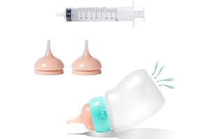 Bubble milk bowl Doggiema Bouteille d'alimentation pour Animaux de Compagnie, Mamelon d'alimentation en Silicone et seringues pour Toutes Les Races de Chiots et Autres Animaux