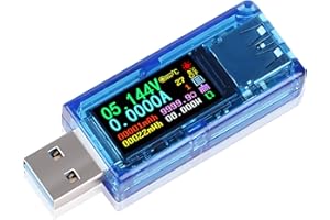 INNOVATEKING-EU USB 3.0 Tester Multimeter 3.7-30V 0-4A USB Voltage Tester USB Digital Current and Voltage Tester Meter Voltmeter Ammeter IPS Color Display Capacity Power Charger Detector Upgraded Version AT35