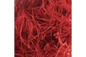 OFFER SHOP 100g Shredded Kraft Paper Ideal for Gift Packaging Hamper Filling - Red Shredded Papers