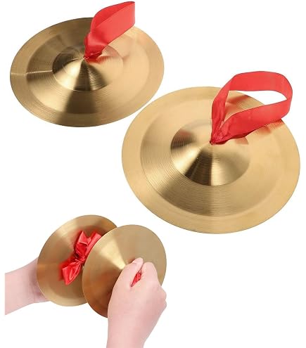 Piatti Nino Percussion NINO-BR20 – Diametro 8" (20,3 Cm) In Lega Di Ottone, Venduti In Coppia, Per Bambini 5+