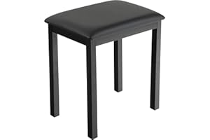 FunKey B100 Panca per Pianoforte Regolabile - Panchetta Pianola Musicale - Sedile per Tastiera Piano - Sgabello Keyboard Nero Opaco - Seduta Nera Imbottita
