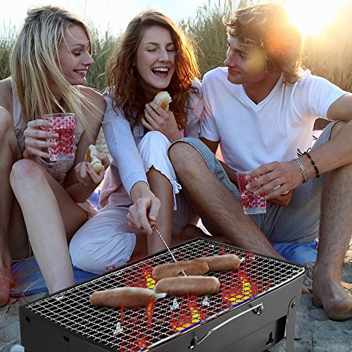 Barbecue portatile a carbone - Barbecue da campeggio pieghevole per cucinare all'aperto - Italia