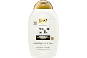 OGX Nourishing with Coconut Milk Hydrating Shampoo, Intensely Moisturizes for Immediate Softness from the First Use, Sulfate Free, 385ml