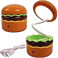 Toyshine 2 in 1 Hamburgur Shape Table Lamp Rechargeable Adjustable Small Desk Lamp with Pencil Sharpener for Study Room Home Office Kid Gifts, LED, Plastic, Multicolour