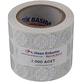 hazır etiketler , hazır al hızlı al Original Etiketi PP Metalize(Hologramlı) 15mm &Ccedil;apında 2000 Adet Yan Yana 3 l&uuml;
