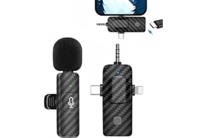 little tikes Kabelloses Lavalier-Mikrofon, Professionelles Ansteckmikrofon für iPhone/Android/Kamera, Plug & Play mit Rauschunterdrückung, USB-C, für Videoaufnahmen, Vlogs, TikTok, YouTube