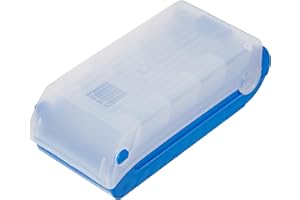 ‎TIMETEX TimeTEX - Karteikasten aus robustem Kunststoff, A8, Halbtransparent mit einschiebbarem Deckel, 5-Fächer-Lernmethode, 20x9x6,5cm, Farbe: blau