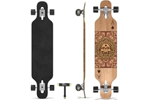 SKATRO Drop Through Longboard Skateboard Freeride - Includes T-Tool