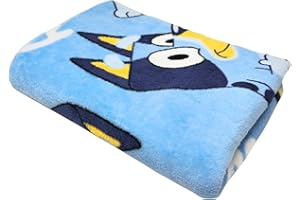 Suncity Manta Infantil Coralina 100x140cm – para Bluey Fan – Manta Bebe Invierno Suave y Ligera para Niños y Niñas, Decoración Habitación, Regalo Cumpleaños (Azul)