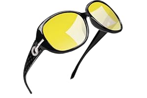 Joopin Lunettes de Soleil Femme Polarisées, Grandes Lunettes Soleil Rétro Vintage Luxe, Protection UV400 pour Voyage Conduite